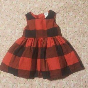Carter's Red Buffalo Plaid Holiday Dress